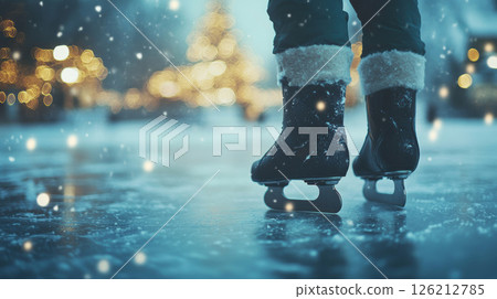 person ice winter effect city lights 126212785