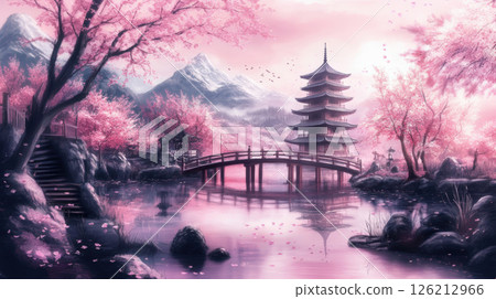 cherry blossom digital artwork pink general 126212966