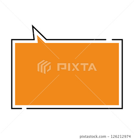 Simple speech bubble illustration, horizontal, square 126212974