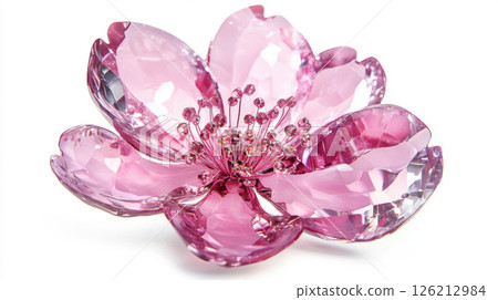 flower sculpture petals background crystal center 126212984