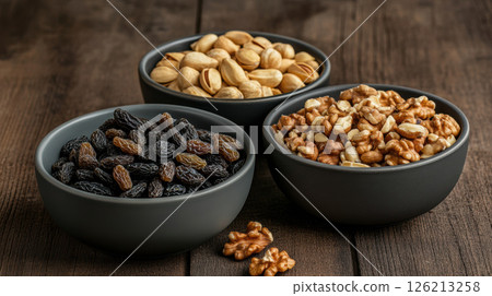 fruits nuts bowls raisins bowlwalnuts bowlnuts 126213258