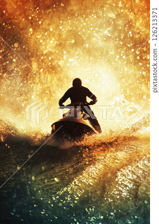 person jet ski body water motion 126213371