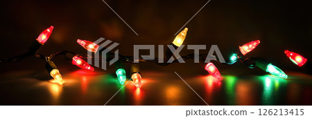 lights background colors closeup string green 126213415