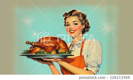 illustration woman blouse collar turkey orange 126213569