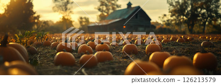 portrayal hour scene sun hue pumpkin 126213579