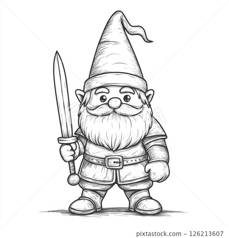 illustration cartoon sword grayscale style details illustration cartoon sword grayscale style details 126213607