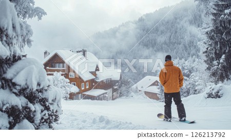landscape person foreground jacket pants beanie landscape person foreground jacket pants beanie 126213792