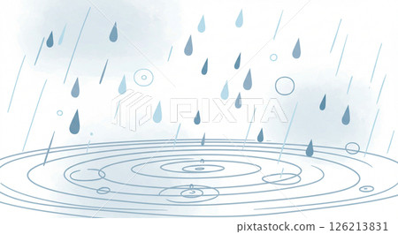 A minimalist abstract illustration background depicting the sound of rain 126213831