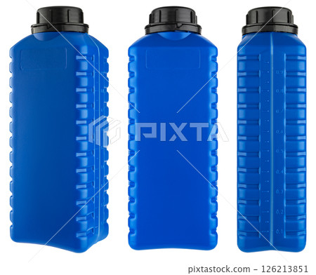 Durable plastic container in the shape of a small canister. Ideal for water, oils and chemical solutions Durable plastic container in the shape of a small canister. Ideal for water, oils and chemical solutions 126213851