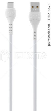 Flexible and durable cable with Type-C and USB connectors. 126213878