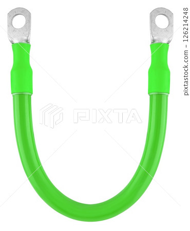 Power cable with strong insulation, white background in insulation 126214248
