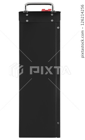 Powerful energy storage for off-grid systems, on white background in insulation Powerful energy storage for off-grid systems, on white background in insulation 126214256