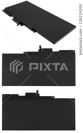 Original laptop battery, On white background in insulation 126214269