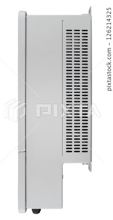 Voltage inverter for solar panels, isolated white background. Voltage inverter for solar panels, isolated white background. 126214325