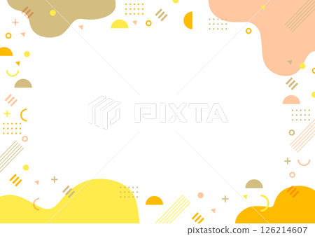 Geometric and irregular background material - orange, yellow 126214607