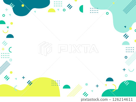 Geometric background pattern material - Green 126214611