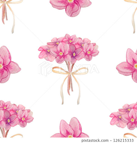 pink flower pattern watercolor pink flower pattern watercolor 126215333