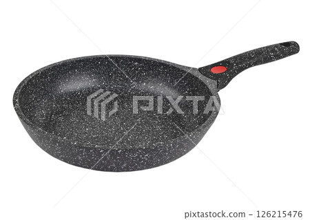 black frying pan isolated on white background black frying pan isolated on white background 126215476