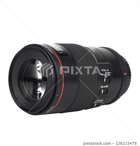 camera lens isolated on white background 126215478
