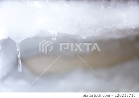 Thick layer of ice texture. 126215715