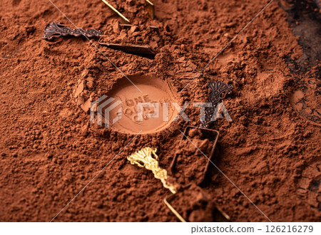 Cocoa powder chocolate texture background Cocoa powder chocolate texture background 126216279