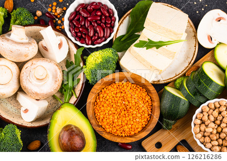 Vegan keto products. Ketogenic plant-based food Vegan keto products. Ketogenic plant-based food 126216286