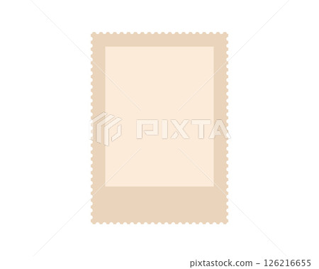 Vintage blank postage stamp. Oldfashioned design, perfect for invitations, scrapbooking, and creative projects. Add your text or image. Customize for unique look. 126216655
