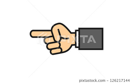Point, index finger indicating the main point 126217144