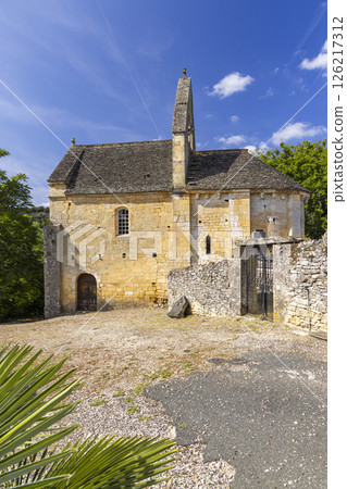 Saint Julien Chapel showcasing historical architecture in Cenac et Saint Julien, Dordogne, France 126217312