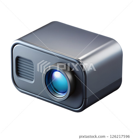 3d cartoon ultra modern projector icon with playful design, digital media and cinema symbol 126217596