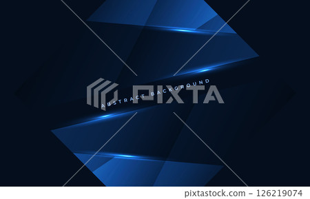 Abstract blue background with geometric dynamic glowing lines. Abstract blue background with geometric dynamic glowing lines. 126219074