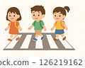 Children crossing the street 126219162