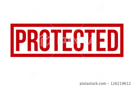 Protected Rubber Stamp Seal Vector 126219612