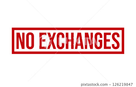 No Exchanges Rubber Stamp Seal Vector No Exchanges Rubber Stamp Seal Vector 126219847