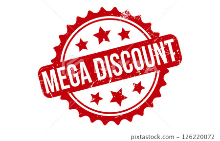 Mega Discount Rubber Stamp Seal Vector 126220072