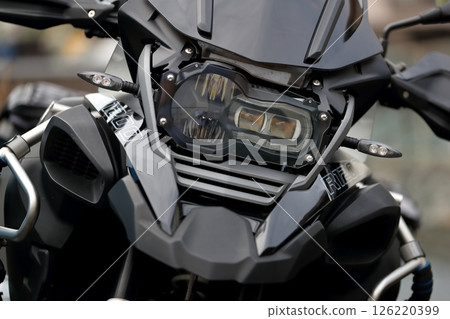Adventure bike headlight image Adventure bike headlight image 126220399