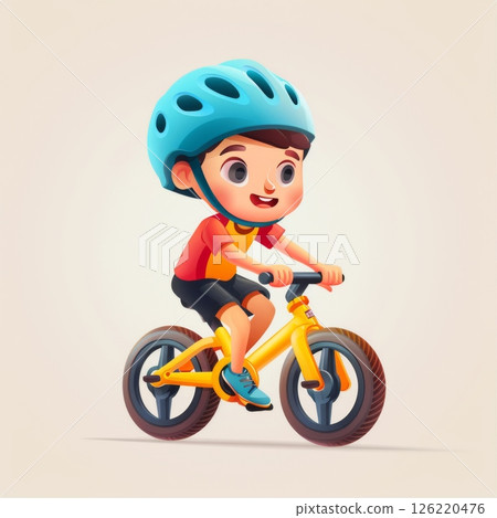 A boy is riding a bicycle. A boy is riding a bicycle. 126220476