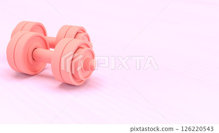 The Pink Drumbeat for Sport or Health concept 3d Rendering. The Pink Drumbeat for Sport or Health concept 3d Rendering. 126220543