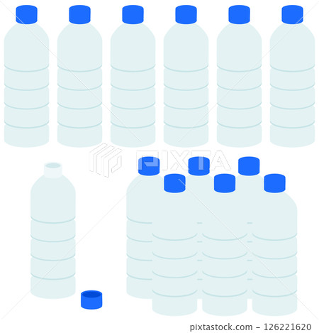 6 瓶塑膠水插圖集 6 瓶塑膠水插圖集 126221620