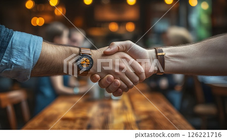 Cordial agreement, Handshake signifying mutual trust and partnership 126221716