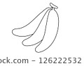 簡單的香蕉線畫插圖 126222532