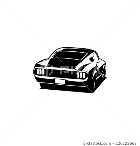 Ford Mustang sportsroof Car Logo. Premium Car Logo Vector. Set of ready-made logo templates isolated vector 126222662