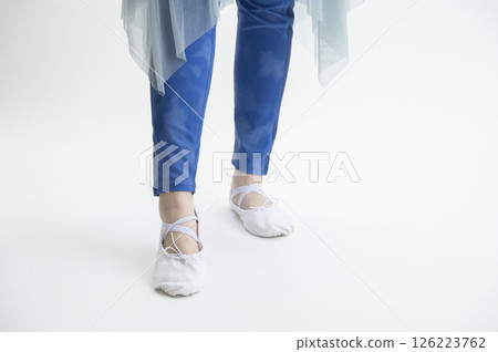 Women wearing ballet shoes Women wearing ballet shoes 126223762