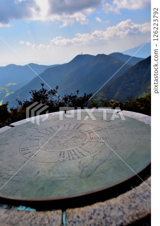 Kanto, Hakone, Kintokiyama, compass sign at the summit, Hakone-machi, Kanagawa Prefecture (1) 126223792