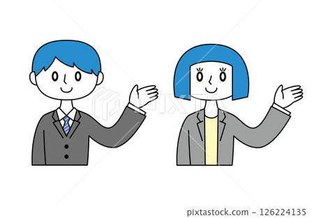 商務人士指路的插圖（含主線） 126224135