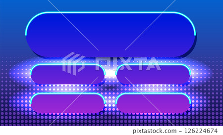 Futuristic Game Show Interface with Neon Highlights Futuristic Game Show Interface with Neon Highlights 126224674
