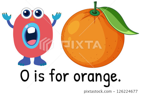 Alphabet Illustration: O is for Orange 126224677