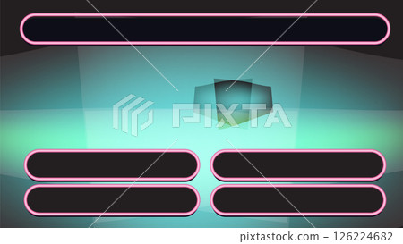 Neon Game Show Interface with Gradient Background 126224682