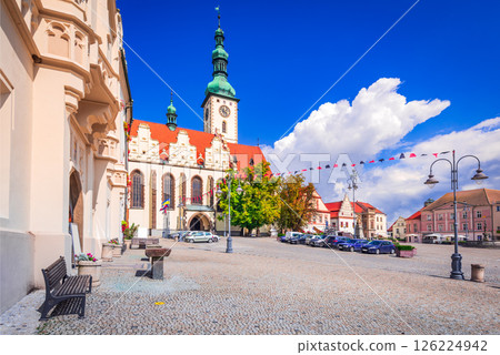 Tabor, Czech Republic. Zizka Square, medieval downtown, Bohemia. 126224942