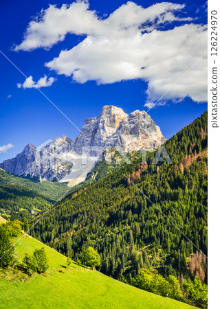 Dolomites Alps, Italy. Selva di Cadore famous landscape with Mount Pelmo in South Tyrol. 126224970